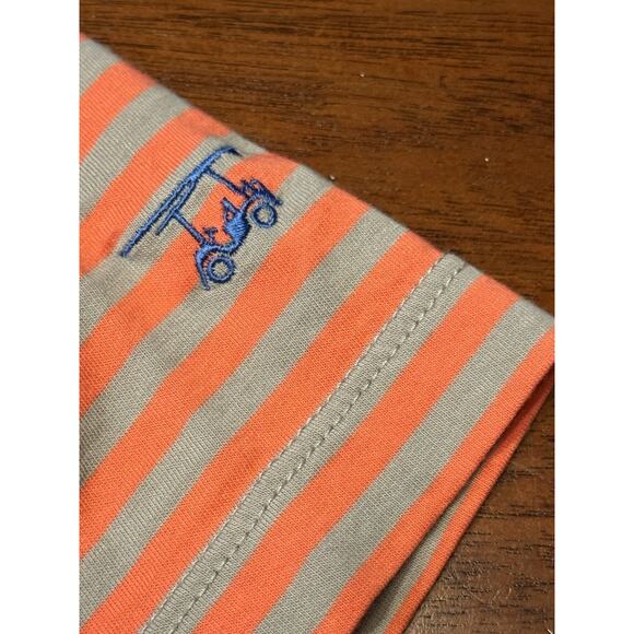 Small Bald Head Blues Pink Stripe Polo Short Sleeve - Picture 5 of 8